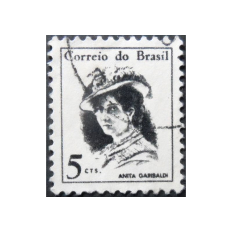 Imagem similar à do selo postal do Brasil de 1967 Anita Garibaldi