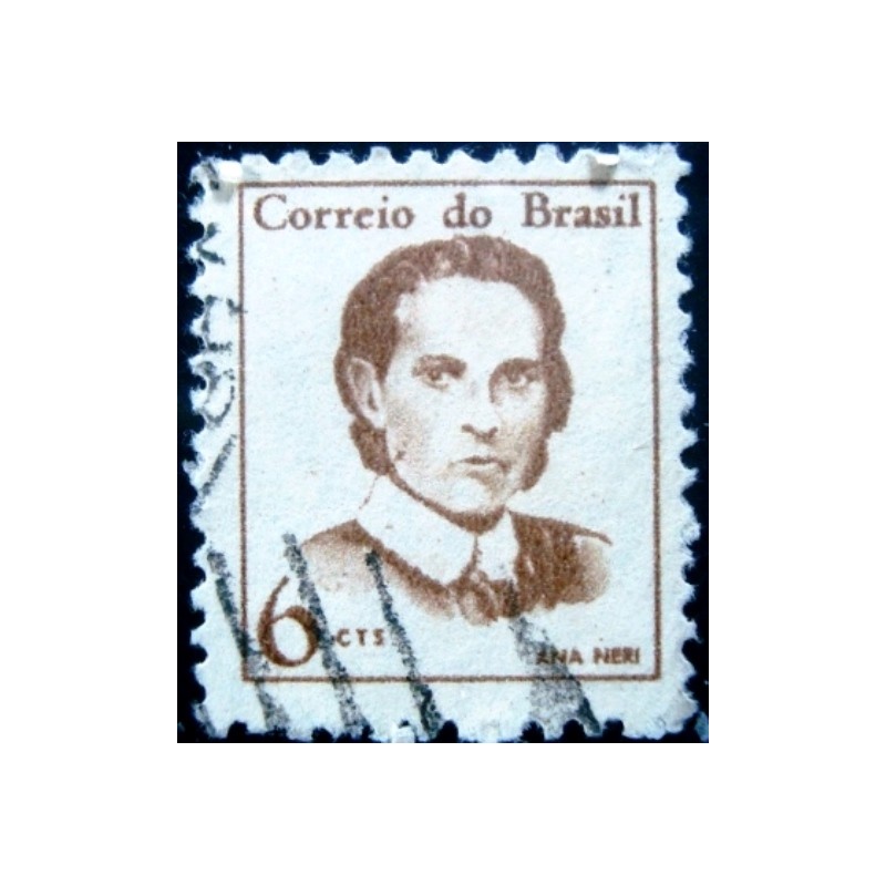 Imagem similar à do selo postal do Brasil de 1967-  Ana Neri 530 U