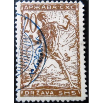 Imagem similar à do selo postal da Eslovênia de 1919 Chain Breaker 20 U
