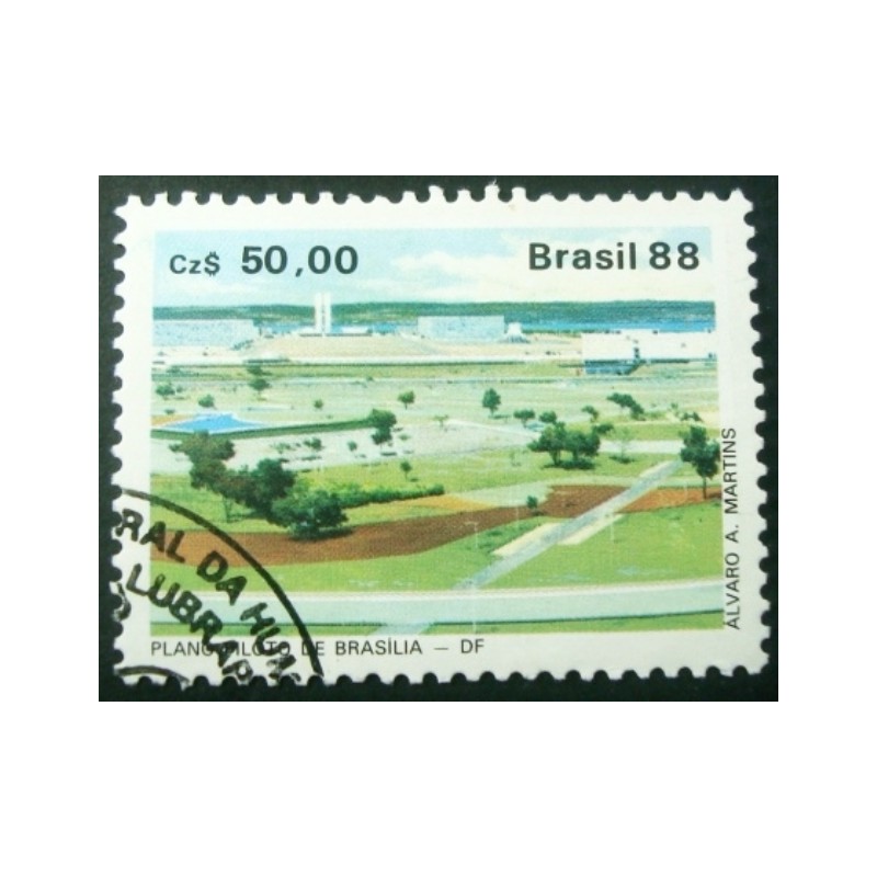 Selo postal do Brasil de 1988 Plano Piloto NCC