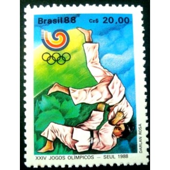 Selo postal do Brasil de 1988 Olimpíada Seul M