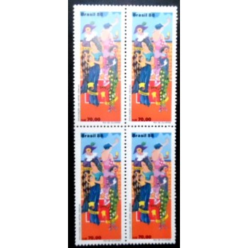 Quadra de selos postais do Brasil de 1988 Artes Cênicas M