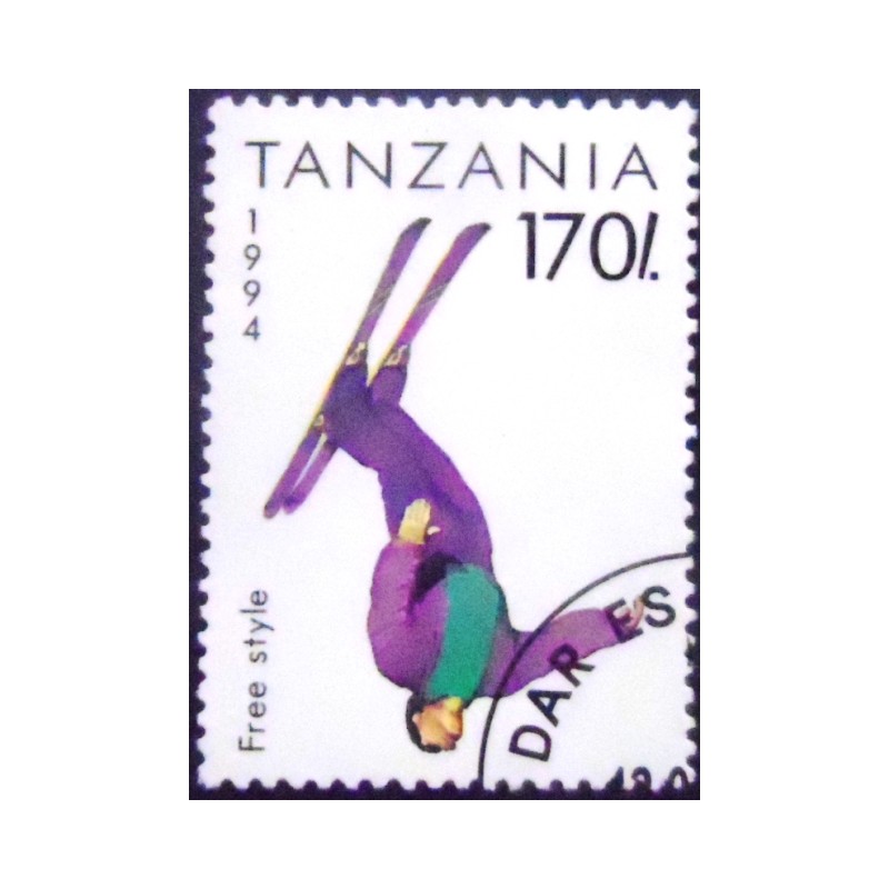 Imagem do selo postal da Tanzânia de 1994 Free Style
