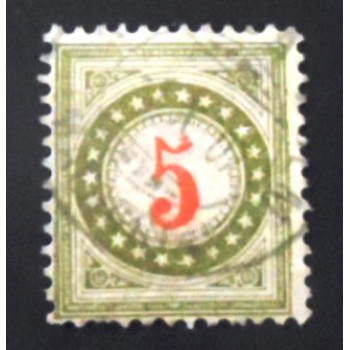 Selo postal da Suíça de 1906 Figures 33rd edition 5