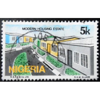 Selo postal da Nigéria de 1986 Modern Dwellings