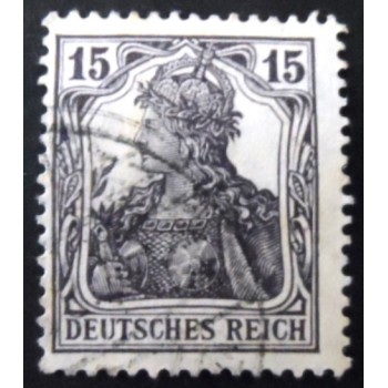 Selo da Alemanha Reich de 1917 Germania 15 U