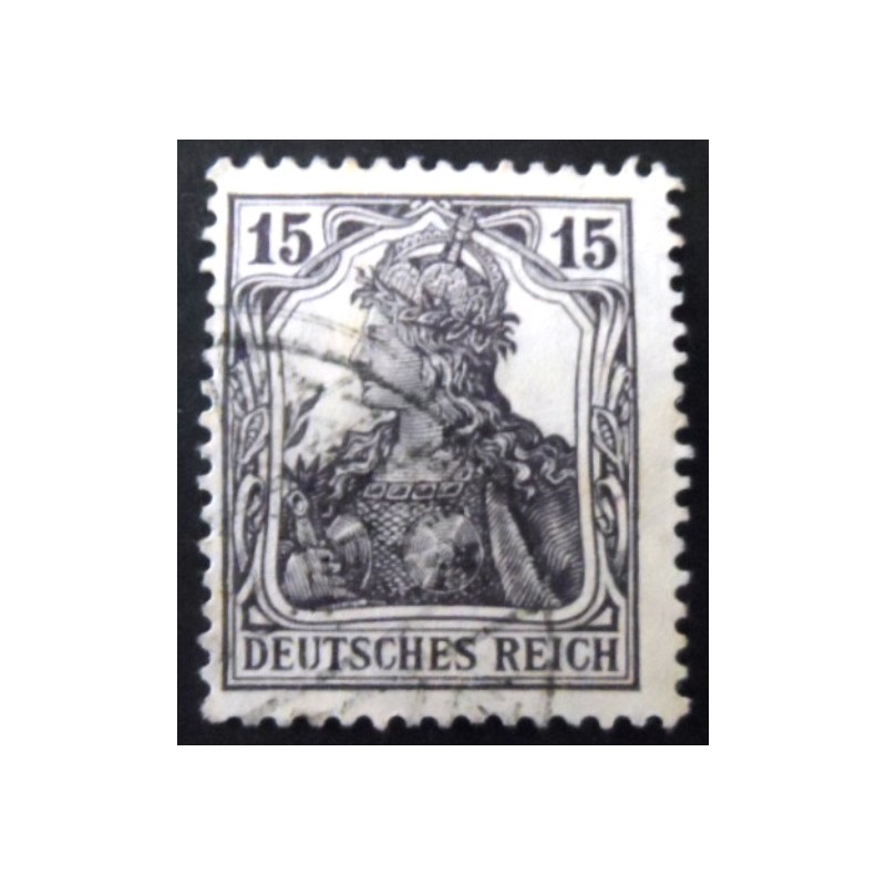 Selo da Alemanha Reich de 1917 Germania 15 U