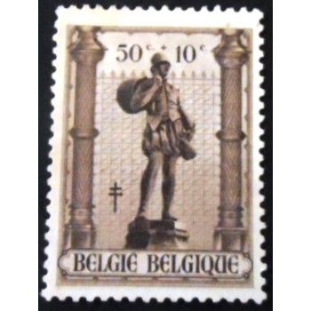 Selo postal da Bélgica de 1943 Coppersmith