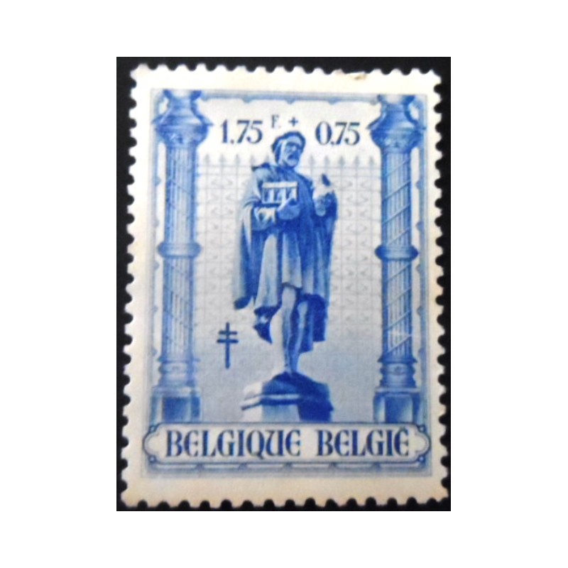 Selo postal da Bélgica de 1943 Goldsmith