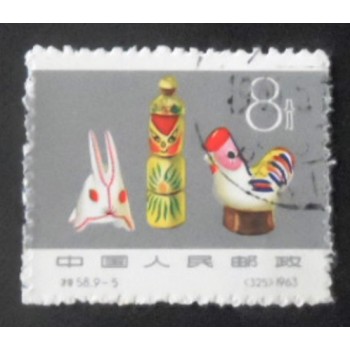 Selo postal da China de 1963 Cloth rabbit