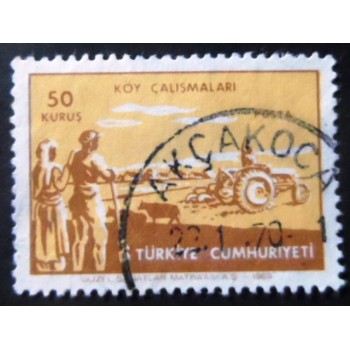 Selo postal de Turquia de 1969 Development