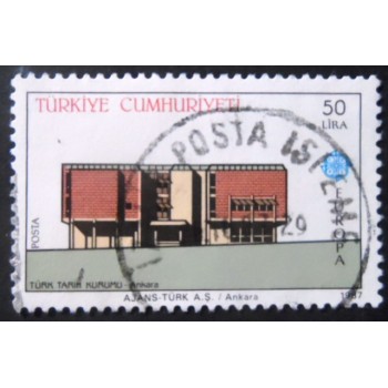 Selo postal de Turquia de 1987 Turkish History Institute
