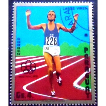 Imagem do selo postal do Paraguai de 1975 5000-meter race
