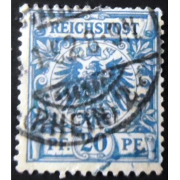 Selo postal da Alemanha Reich de 1889 Imperial eagle in a circle 20