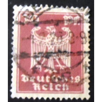 Selo postal da Alemanha Reich de 1924 New imperial eagle 30 U