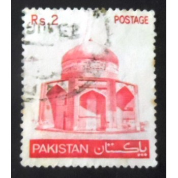 Selo postal do Paquistão de 1979 - Mausoleum of Ibrahim Khan Makli Thatta 2