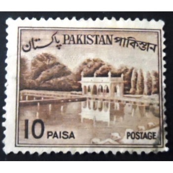 Selo postal do Paquistão de 1963 Shalimar Gardens 10 U