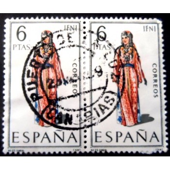 Par de selos postais da Espanha de 1969 Ifni