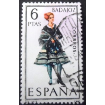 Selo postal da Espanha de 1967 Badajoz