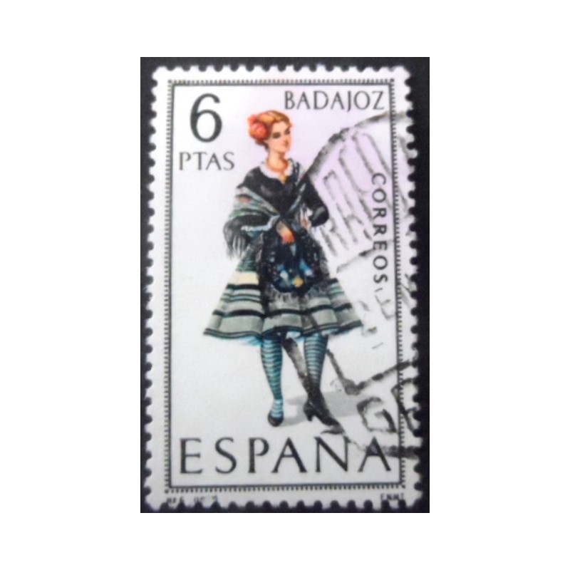 Selo postal da Espanha de 1967 Badajoz