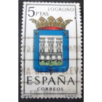 Selo postal da Espanha de 1964 Logroño U