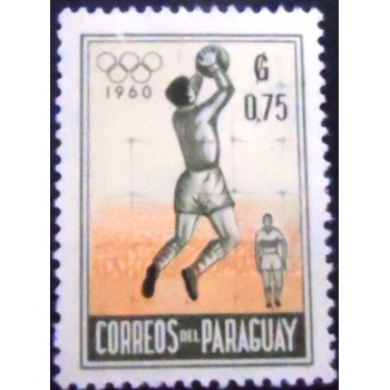 Imagem do selo postal do Paraguai de 1960 Football 75