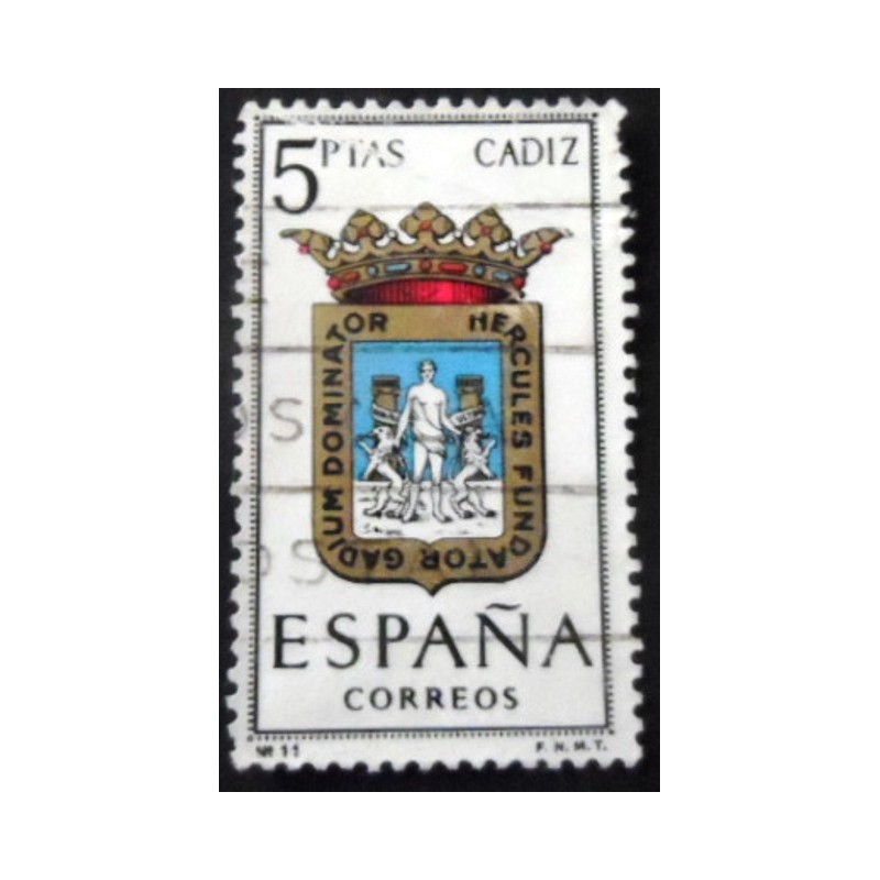 Selo postal da Espanha de 1962 Cádiz