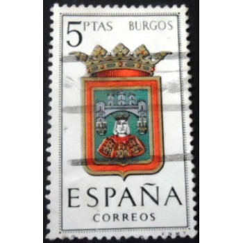 Selo postal da Espanha de 1962 Burgos U