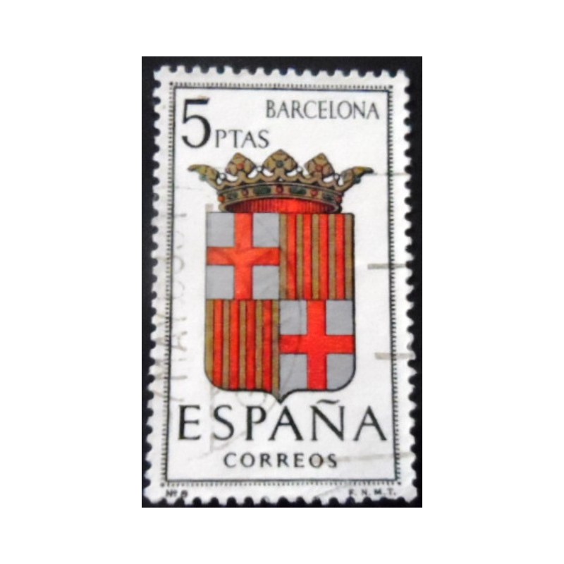 Selo postal da Espanha de 1962 Barcelona