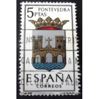 Selo postal da Espanha de 1965 Pontevedra