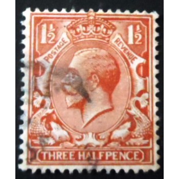 Selo postal do Reino Unido de 1912 King George V 1½