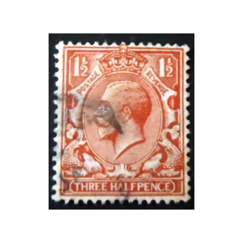 Selo postal do Reino Unido de 1912 King George V 1½