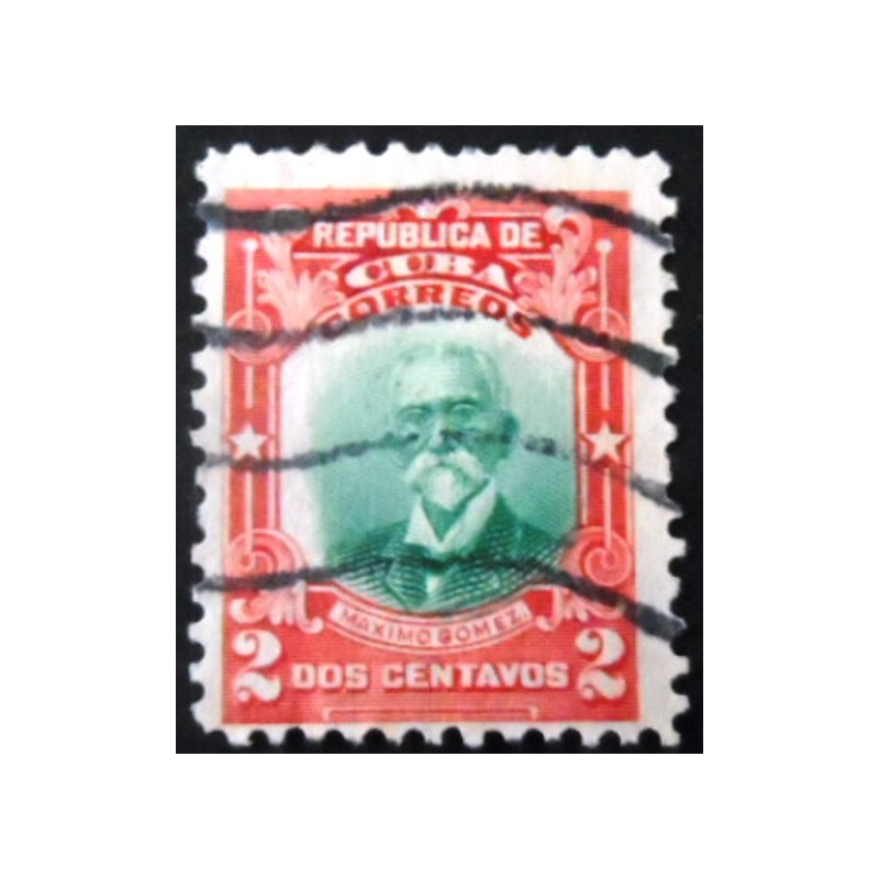 Imagem similar à do selo postal de Cuba de 1910 Maximo Gomez U