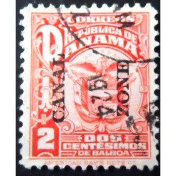 Selo postal da Zona do Canal de 1924 Coat of arms 2