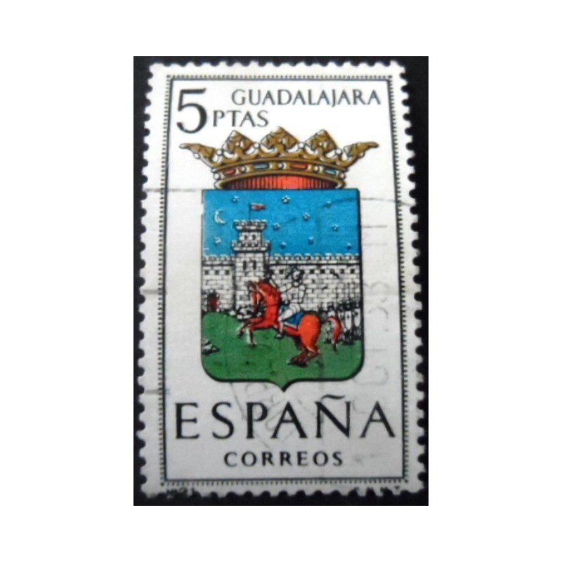 Selo postal da Espanha de 1963 Guadalajara