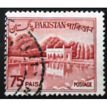 Selo postal do Paquistão de 1964 Shalimar Gardens 75