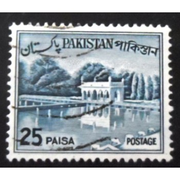 Selo postal do Paquistão de 1963 Shalimar Gardens 25