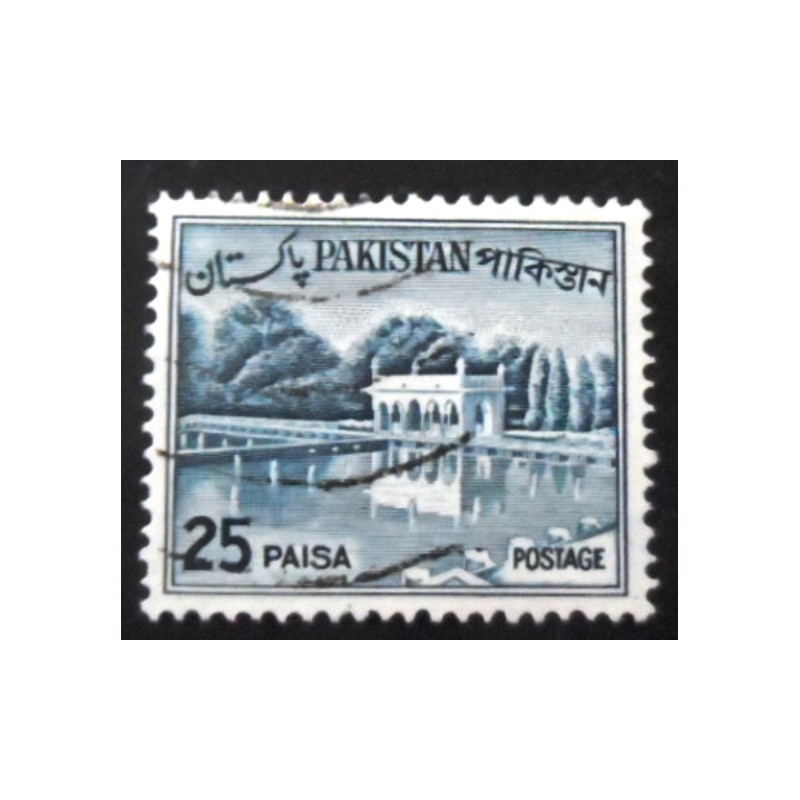 Selo postal do Paquistão de 1963 Shalimar Gardens 25