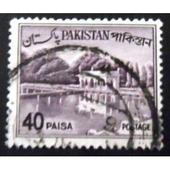 Selo postal do Paquistão de 1964 Shalimar Gardens 40