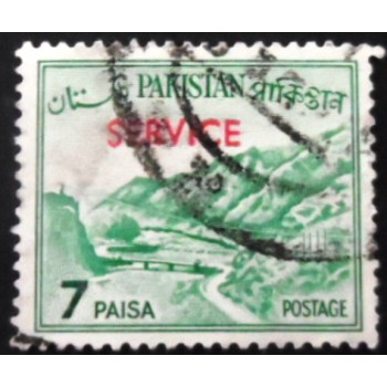 Selo postal do Paquistão de 1961 Khyber Pass 7 D