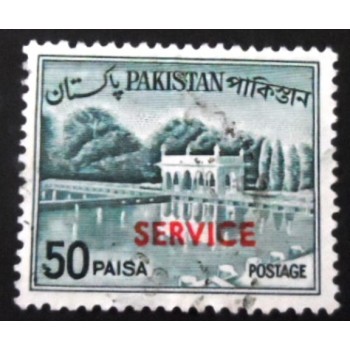 Selo postal do Paquistão de 1965 Shalimar Gardens 50 D