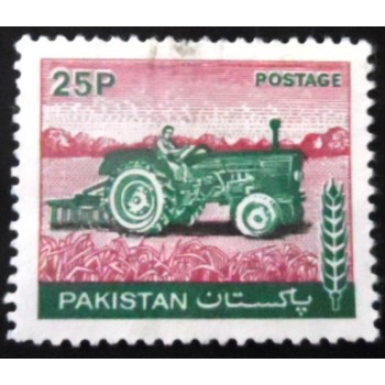 Selo postal do Paquistão de 1979 Tractor 25