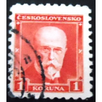 Imagem similar á do selo postal da Tchecoslováquia de 1930 Tomáš G. Masaryk U