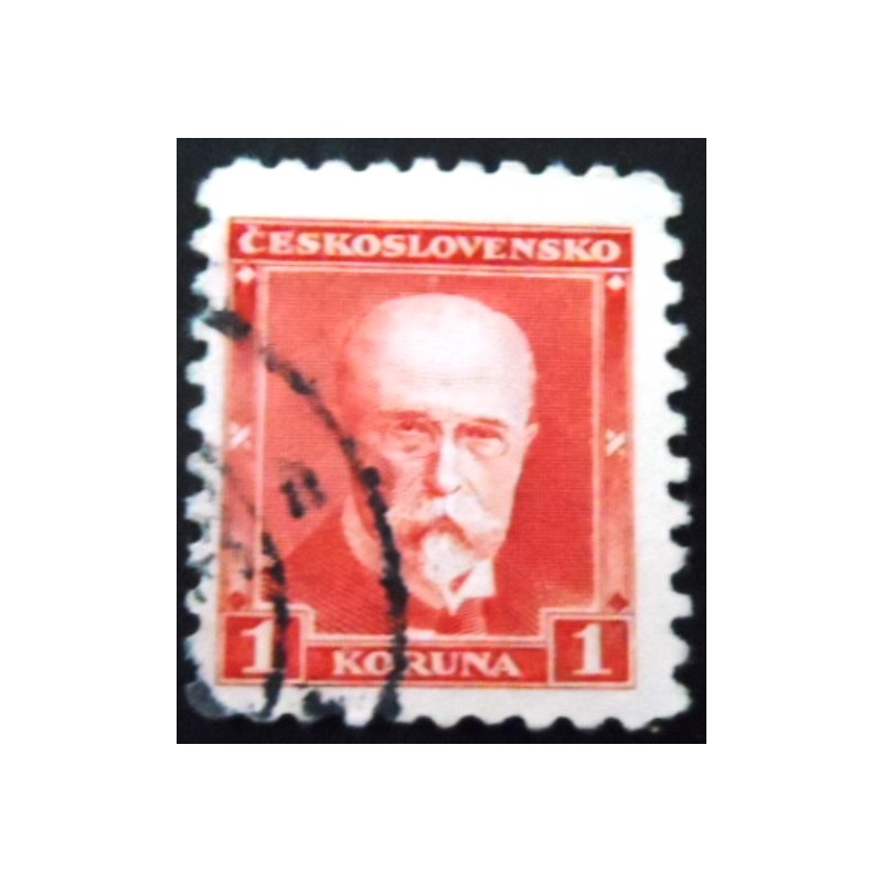 Imagem similar á do selo postal da Tchecoslováquia de 1930 Tomáš G. Masaryk U