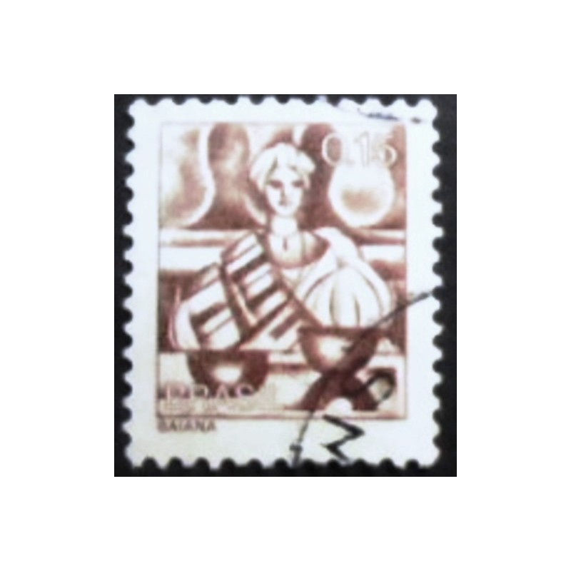 Selo  postal Definitivo do Brasil de 1976 Baiana