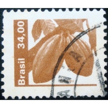 Imagem similar à do selo postal Definitivo do Brasil de 1980 Cacau