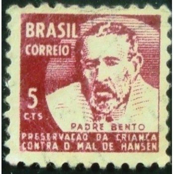 Imagem similar à do selo postal do Brasil de 1969 Padre Bento H 14 U