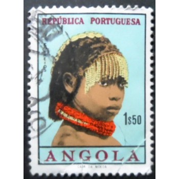 Selo postal da Angola de 1961Girls of Angola 1$50