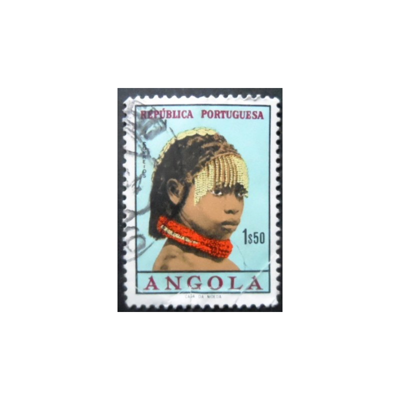 Selo postal da Angola de 1961Girls of Angola 1$50