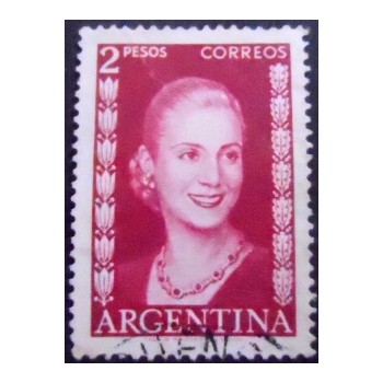 Imagem similar á do selo postal da Argentina de 1952 Eva Perón 2